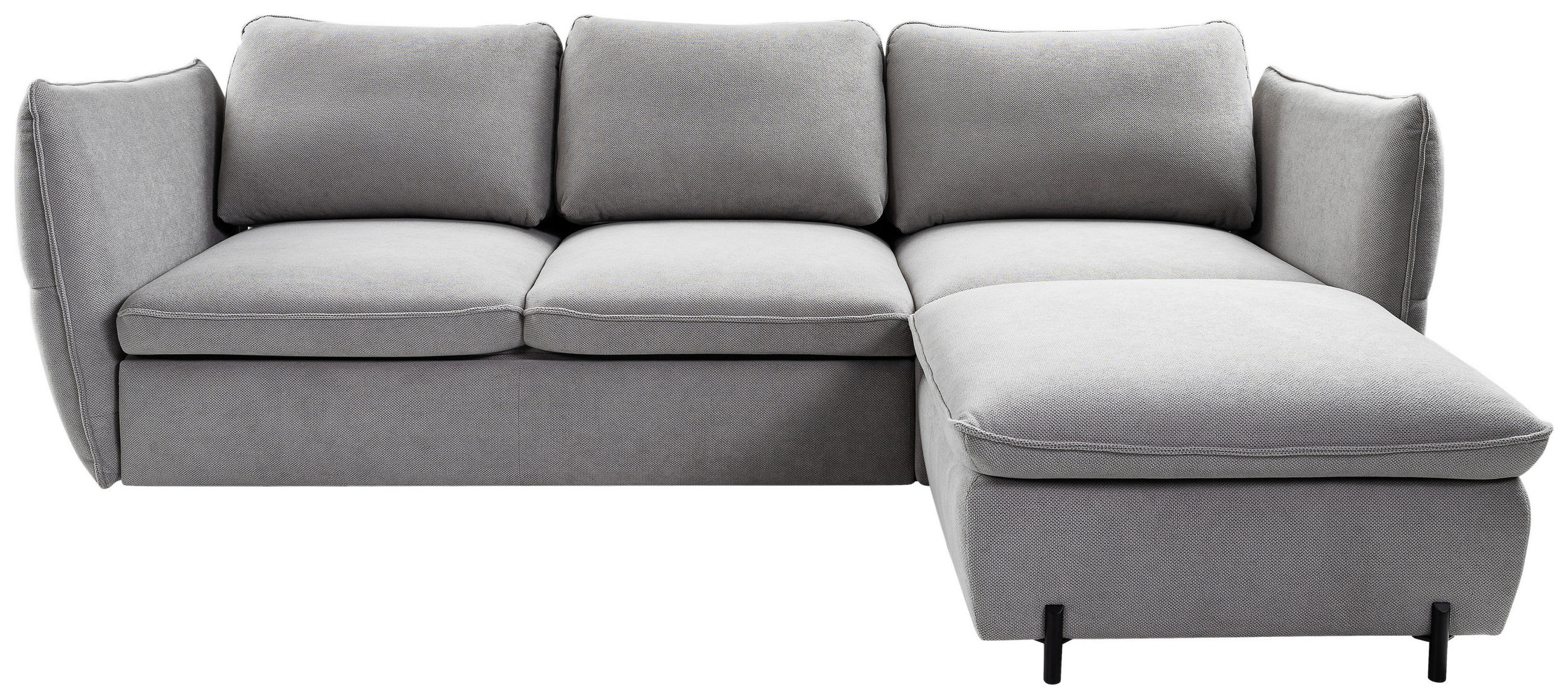 HÖRNSOFFA i grå  - svart/grå, Modern, metall/textil (262/178cm) - MID.YOU