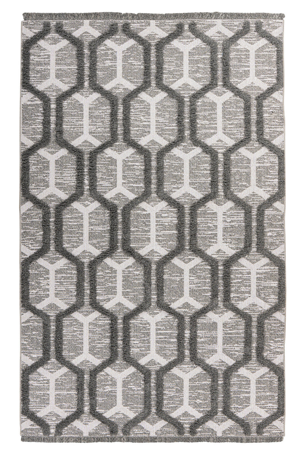 FLACHWEBETEPPICH 200/290 cm My Nomad Weiß, Grau  - Weiß/Grau, Design, Textil (200/290cm) - Obsession
