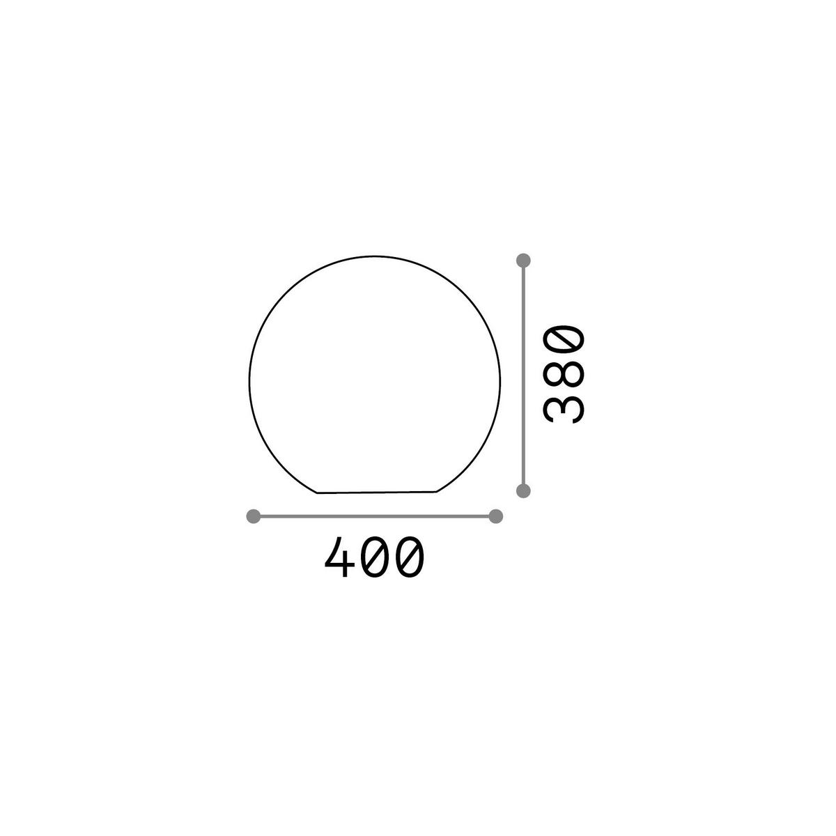 AUßENLEUCHTE 40/38 cm   - Weiß, KONVENTIONELL, Kunststoff (40/38cm) - Ideal Lux
