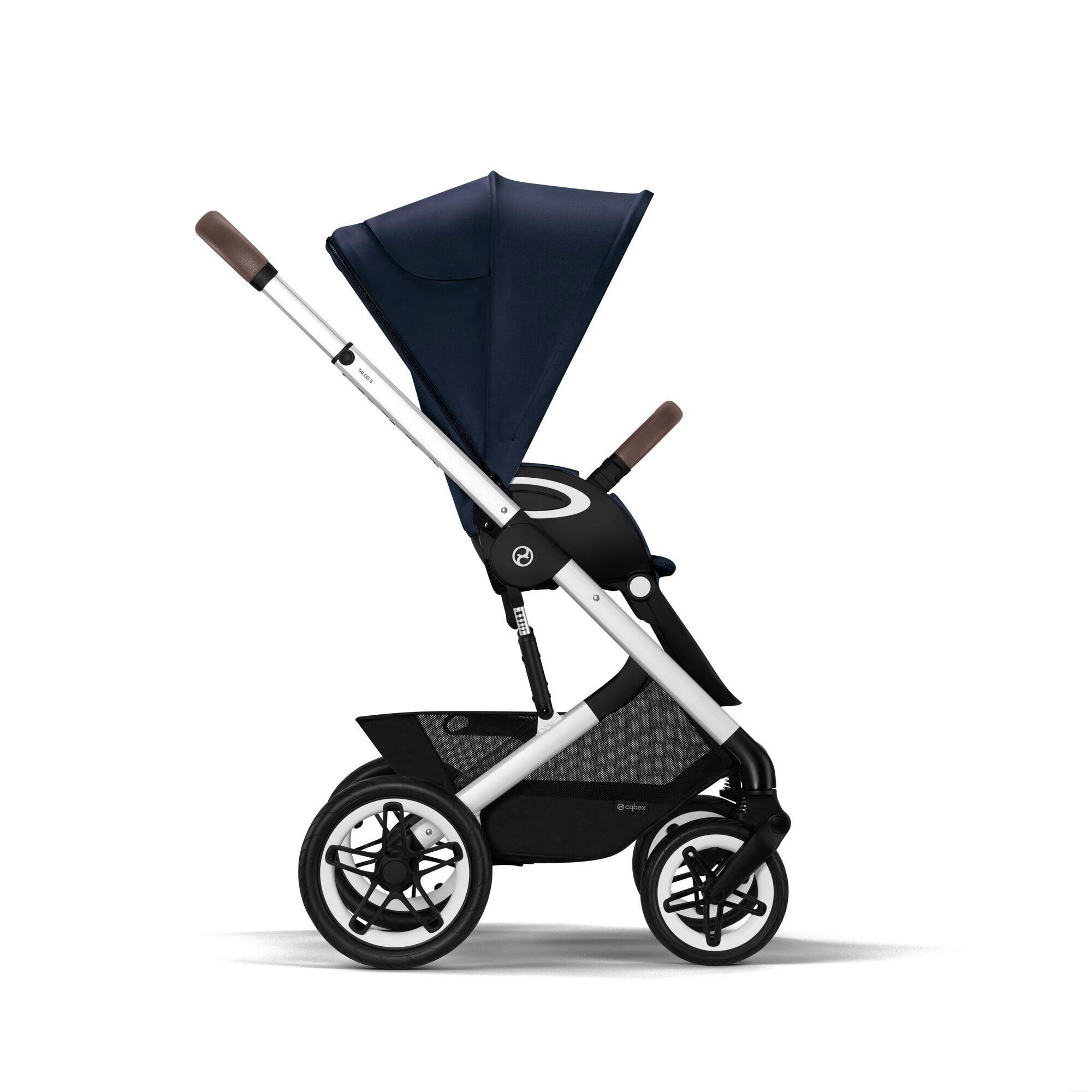 KINDERWAGEN  Talos S Lux  Ocean Blue  - Silberfarben/Dunkelblau, Basics, Textil/Metall (91/60,5/110cm) - cybex GOLD