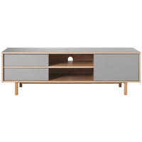 LOWBOARD Grau, Eichefarben  160/50/45 cm  - Eichefarben/Grau, Design, Holz/Holzwerkstoff (160/50/45cm) - Lomoco