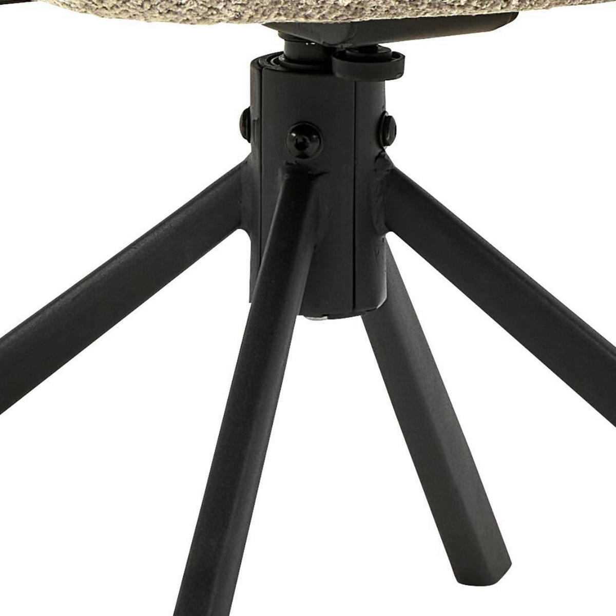 ARMLEHNSTUHL 2 Stück automatische Rückholfunktion Chenille  Schwarz, Beige  - Beige/Schwarz, MODERN, Textil/Metall (61/94/67cm) - MID.YOU