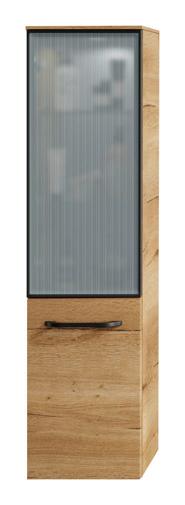 MIDISCHRANK 30/119/33 cm  - Eichefarben/Transparent, Design, Glas/Holzwerkstoff (30/119/33cm) - Sadena