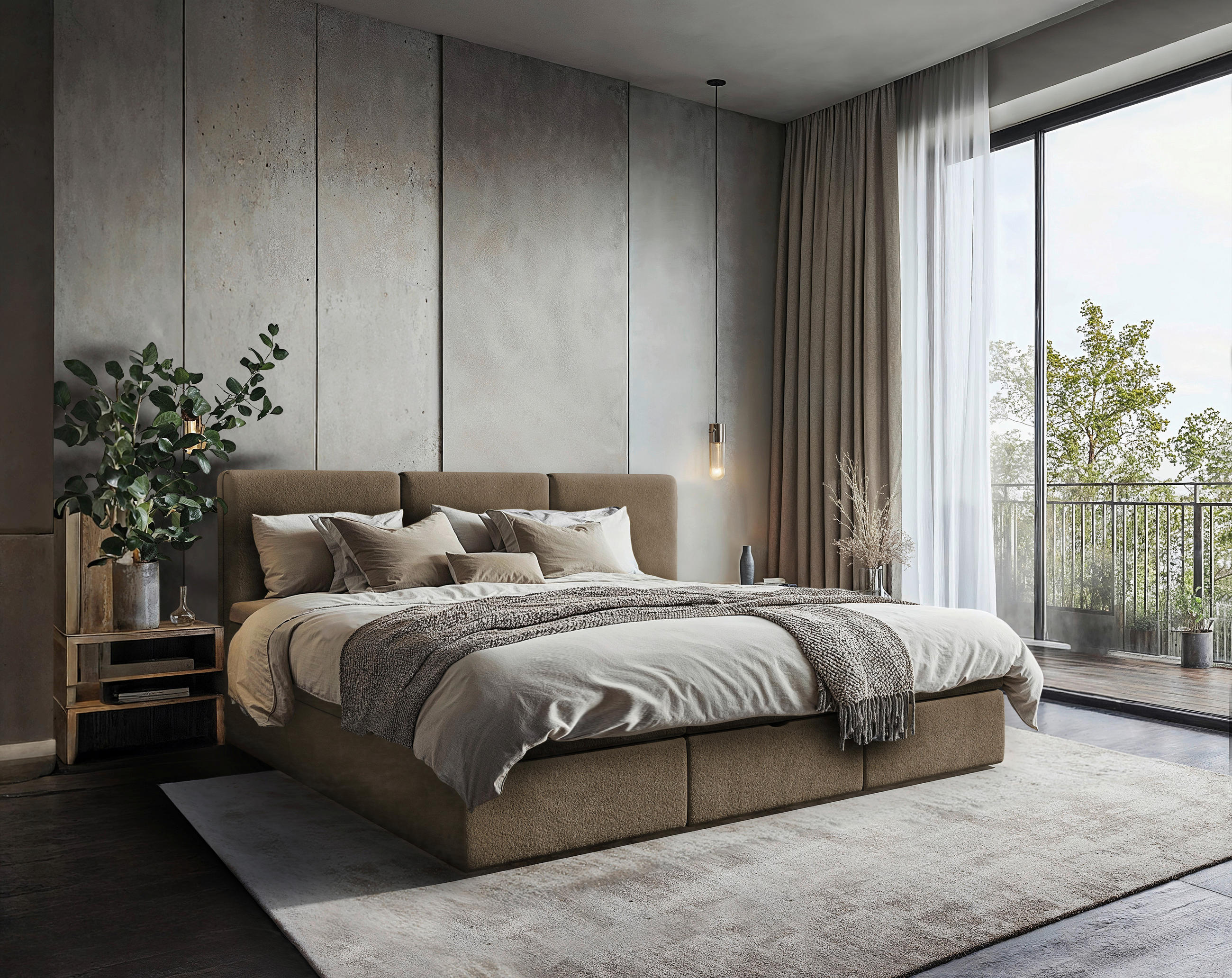 FAMILIENBETT - Schwarz/Braun, MODERN, Holz/Holzwerkstoff (270/200cm) - MID.YOU