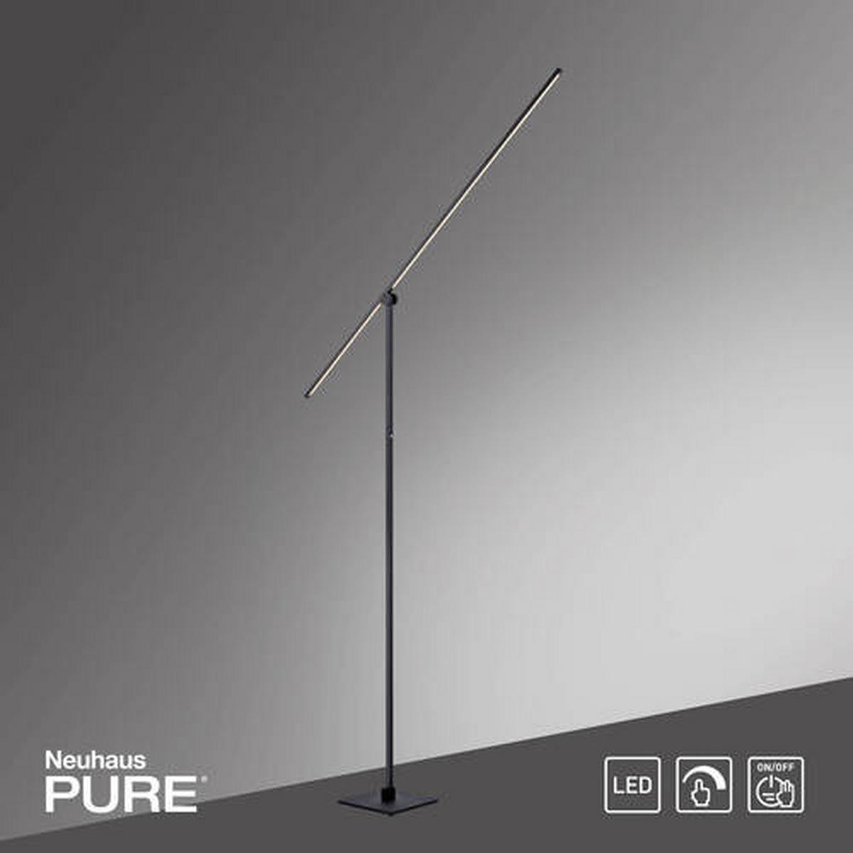 LED SVJETILJKA PODNA PURE-GRAFO  - crna, Lifestyle, metal/plastika (25/20,2/178cm)