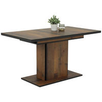 ESSTISCH - Dunkelbraun/Schwarz, KONVENTIONELL, Holzwerkstoff (120-160/80/76cm) - Carryhome