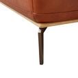 ECKSOFA 16580 Sprint in Echtleder Cognac  314/176 cm  - Cognac/Bronzefarben, Design, Leder/Holz (314/176cm) - Valnatura
