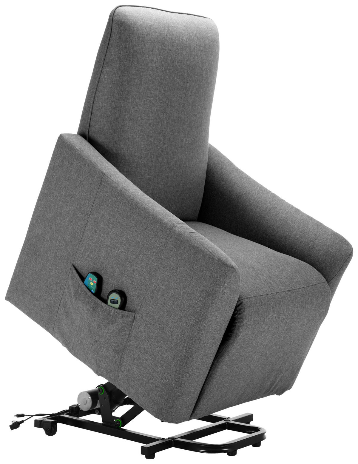 TV-FOTEL - fekete/szürke, Konventionell, textil/fém (73.5/103/87cm) - MID.YOU