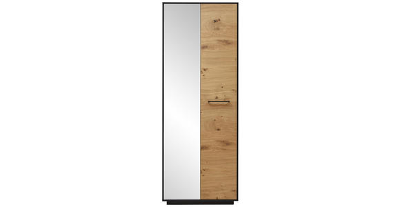 GARDEROBENSCHRANK 72/193/37 cm - Eichefarben/Anthrazit, Design, Glas/Holz (72/193/37cm) - Dieter Knoll