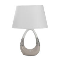 TISCHLEUCHTE 20/31/44 cm   - Beige, Design, Keramik/Textil (20/31/44cm)