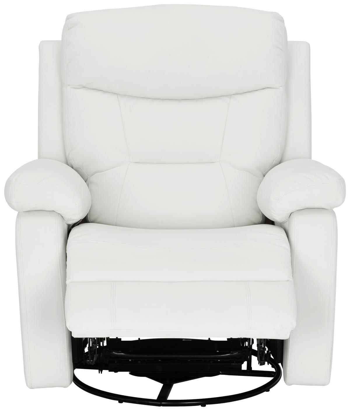 RELAXSESSEL Lederlook    - Schwarz/Weiß, KONVENTIONELL, Textil/Metall (90/102/76/101/163cm) - Livetastic