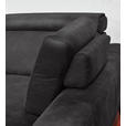 ECKSOFA in Mikrofaser Graphitfarben  - Schwarz/Graphitfarben, KONVENTIONELL, Textil/Metall (273/207cm) - Carryhome