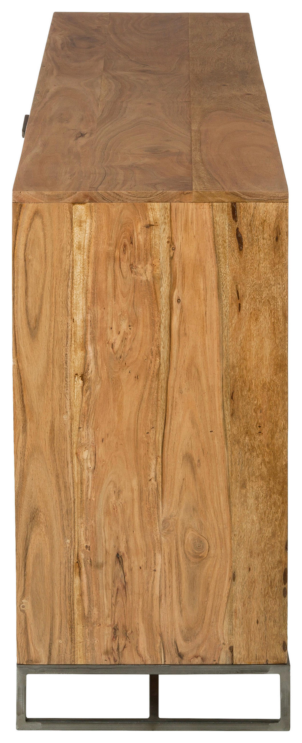 SIDEBOARD  in 200/80/40 cm  - Schwarz/Akaziefarben, Design, Holz/Metall (200/80/40cm) - home24