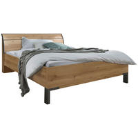 BETT 160/200 cm  in Eiche Bianco   - Schieferfarben/Eiche Bianco, Konventionell, Holzwerkstoff/Metall (160/200cm) - Dieter Knoll