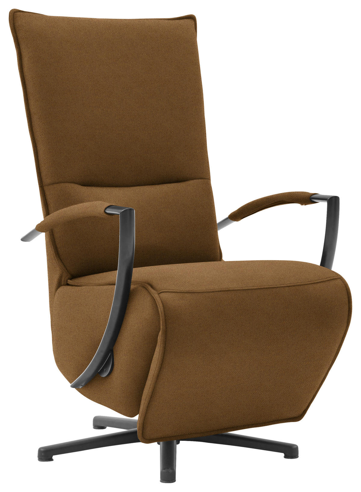 RELAXSESSEL in Textil Braun, Gelb, Schwarz  - Gelb/Schwarz, Design, Textil/Metall (66/110-114/84cm) - Moderano