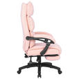 CHEFSESSEL Teddystoff Pink  - Pink/Schwarz, Design, Kunststoff/Textil (64,5/112/120/65cm) - Carryhome