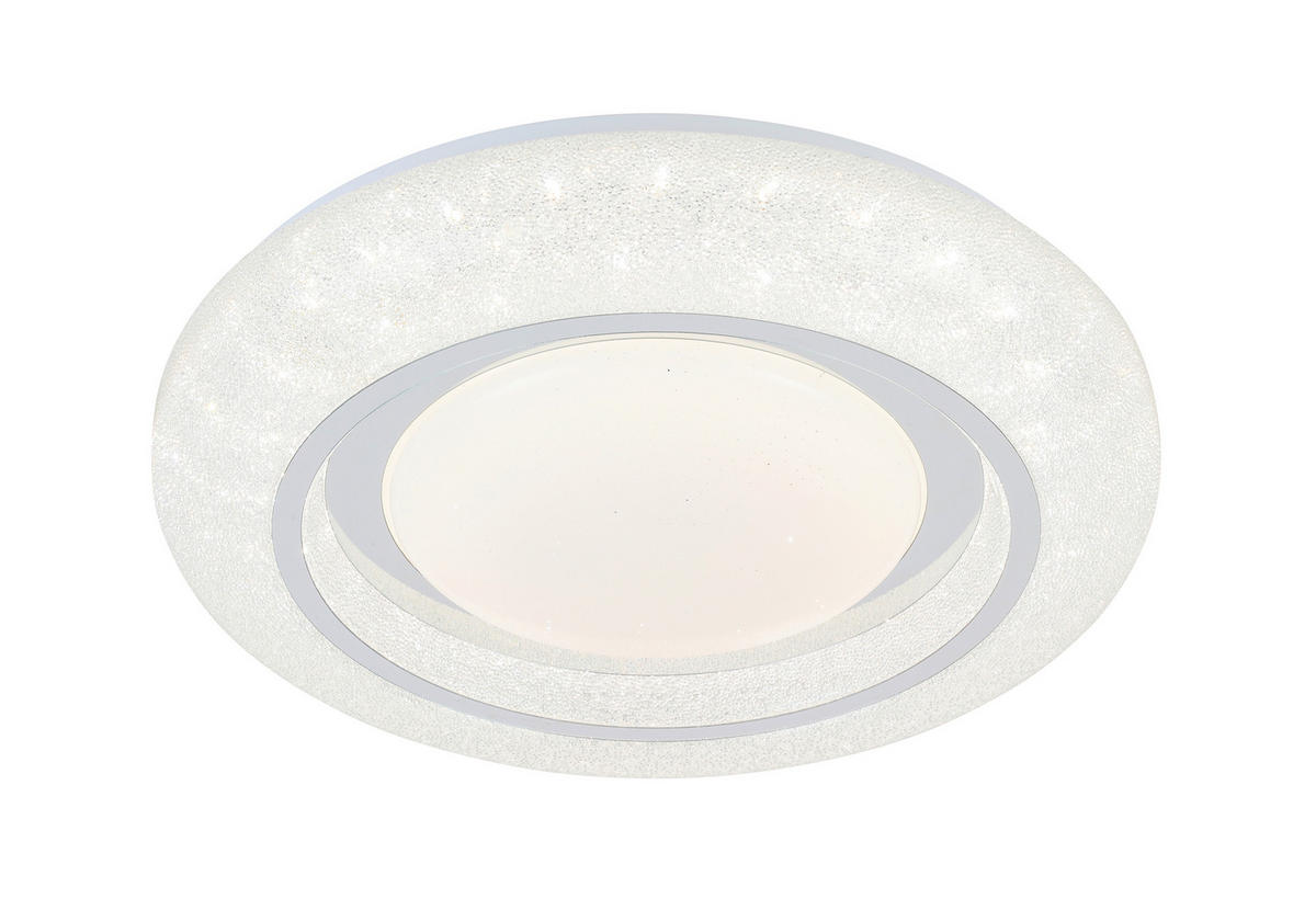 LED-DECKENLEUCHTE 38/7 cm    - Chromfarben/Weiß, Trend, Kunststoff/Metall (38/7cm) - Novel