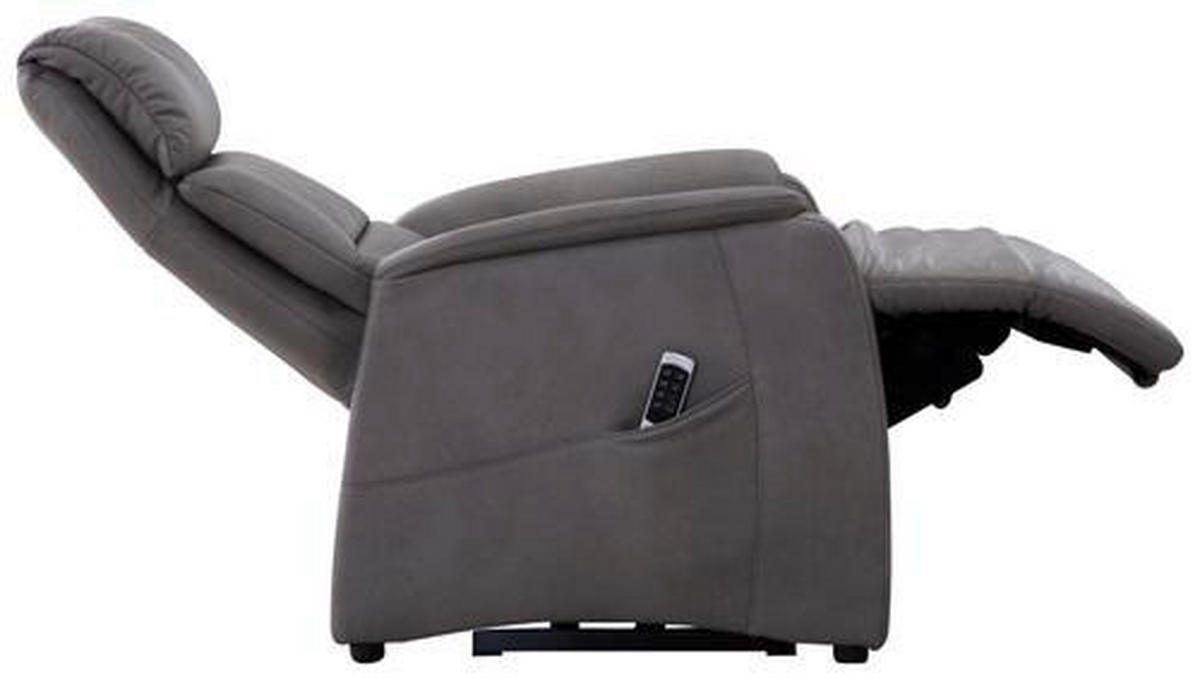 FERNSEHSESSEL in Grau  - Schwarz/Grau, Konventionell, Leder/Kunststoff (69/109/83cm) - Cantus