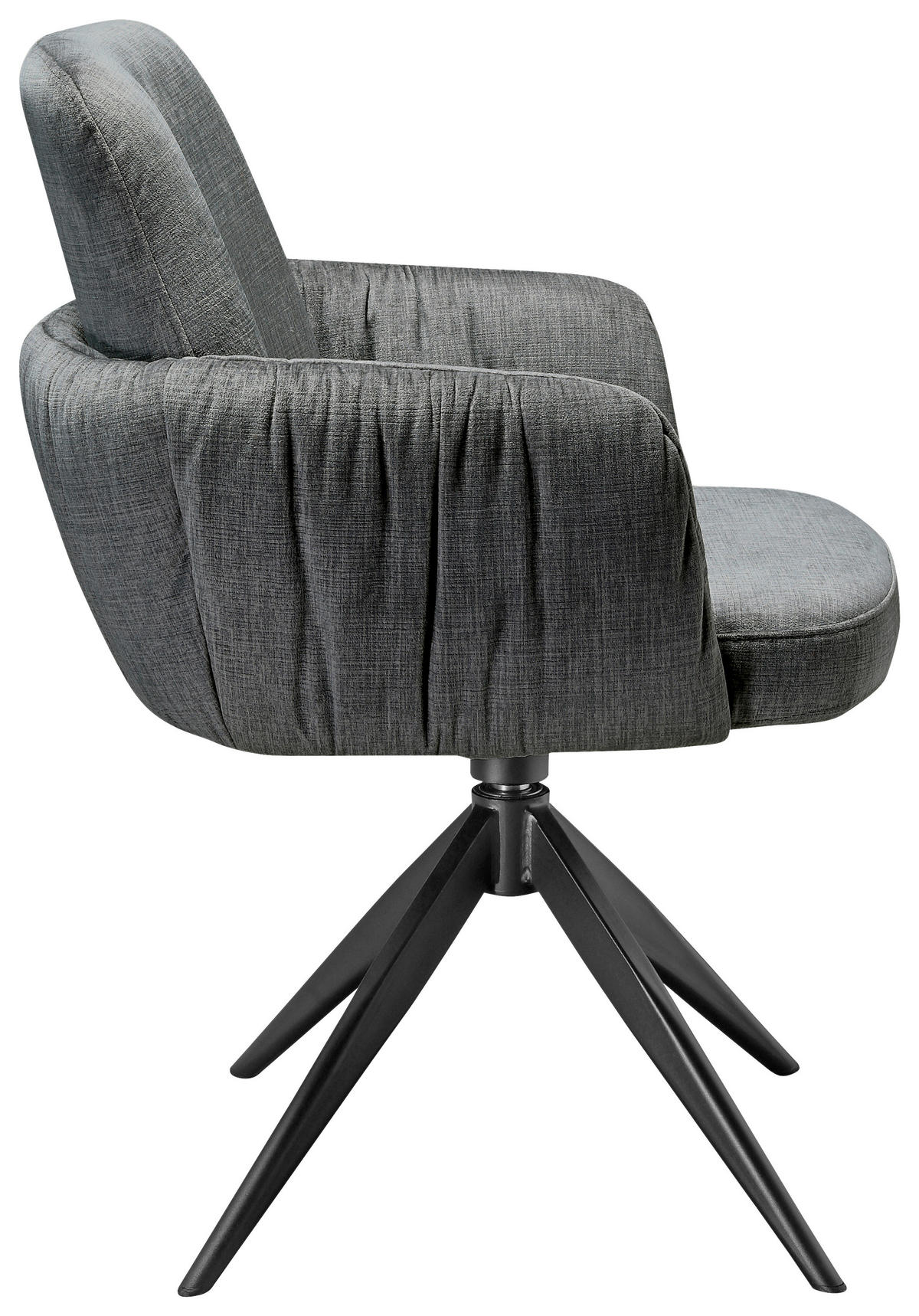 ARMLEHNSTUHL  in Eisen Samt  - Schwarz/Grau, Design, Textil/Metall (59/85/62cm) - Moderano