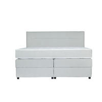 BOXSPRING KREVET     svijetlo siva  - svijetlo siva/crna, Moderno, drvni materijal/tekstil (208/182cm) - Hom`in
