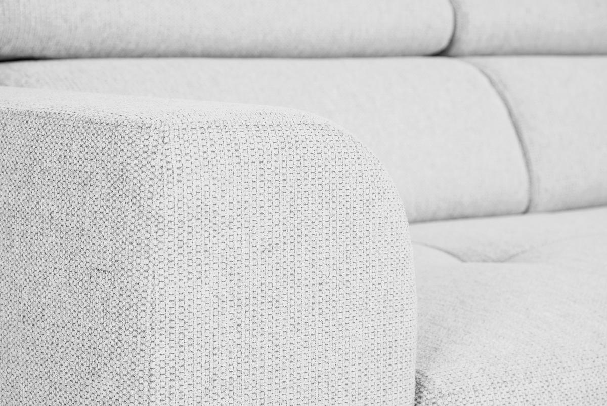 ECKSOFA in Struktur Silberfarben  - Silberfarben/Schwarz, Design, Kunststoff/Textil (205/284cm) - MID.YOU