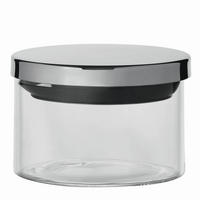 RECIPIENT DEPOZITARE ALIMENTE  0,4 L  - străveziu/culoare inox, Basics, sticlă/metal (9,5/7cm) - Homeware Profession.