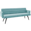 SITZBANK 216/86/68 cm Cord Petrol Metall  - Petrol/Schwarz, Design, Textil/Metall (216/86/68cm) - Dieter Knoll