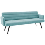 SITZBANK 216/86/68 cm Cord Petrol Metall  - Petrol/Schwarz, Design, Textil/Metall (216/86/68cm) - Dieter Knoll