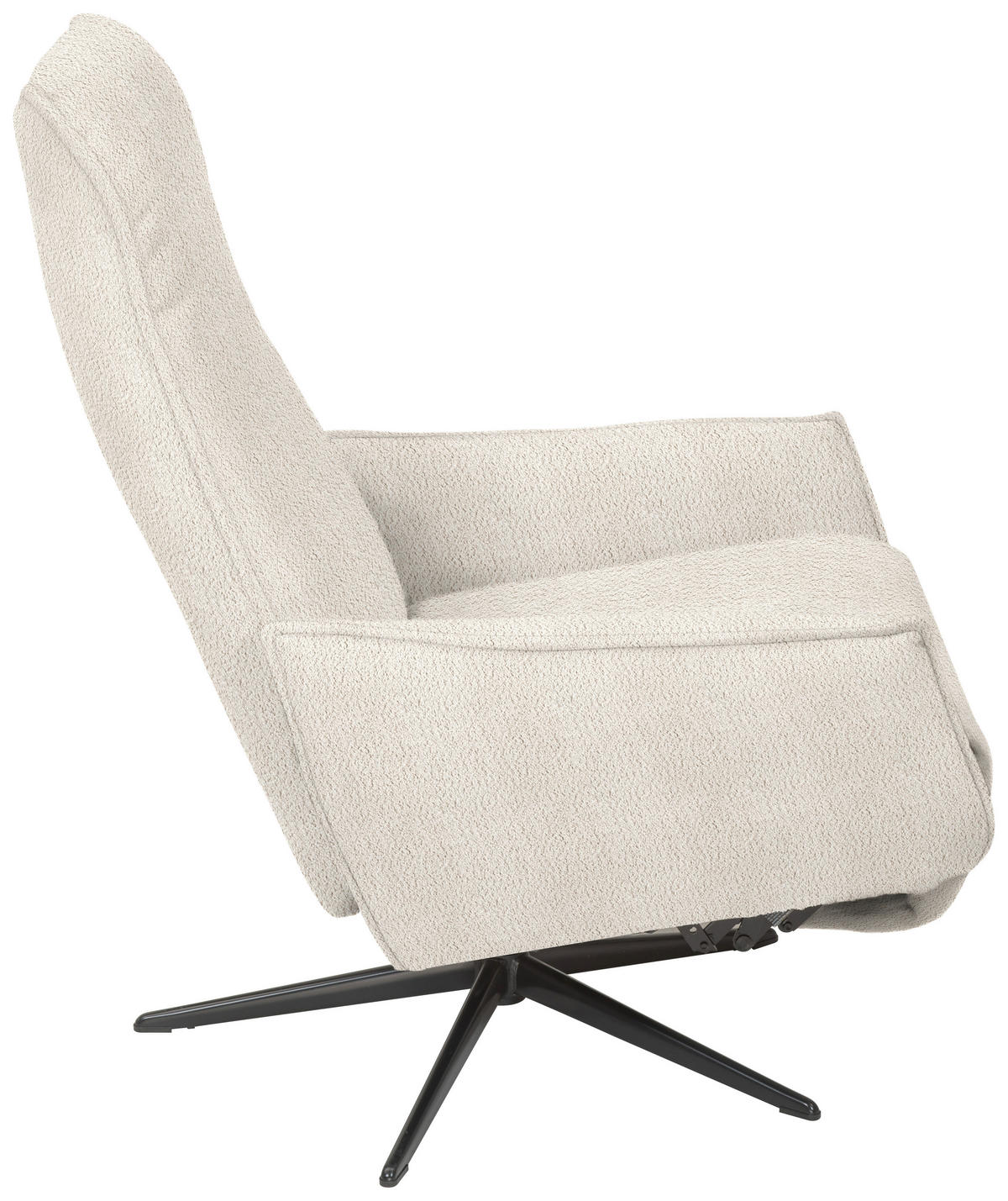 RELAXSESSEL in Textil Beige  - Beige/Schwarz, Design, Textil/Metall (76/103/86cm) - Welnova