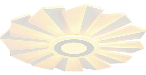 LED-DECKENLEUCHTE 55/7,5 cm - Opal/Weiß, Design, Kunststoff/Metall (55/7,5cm) - Novel