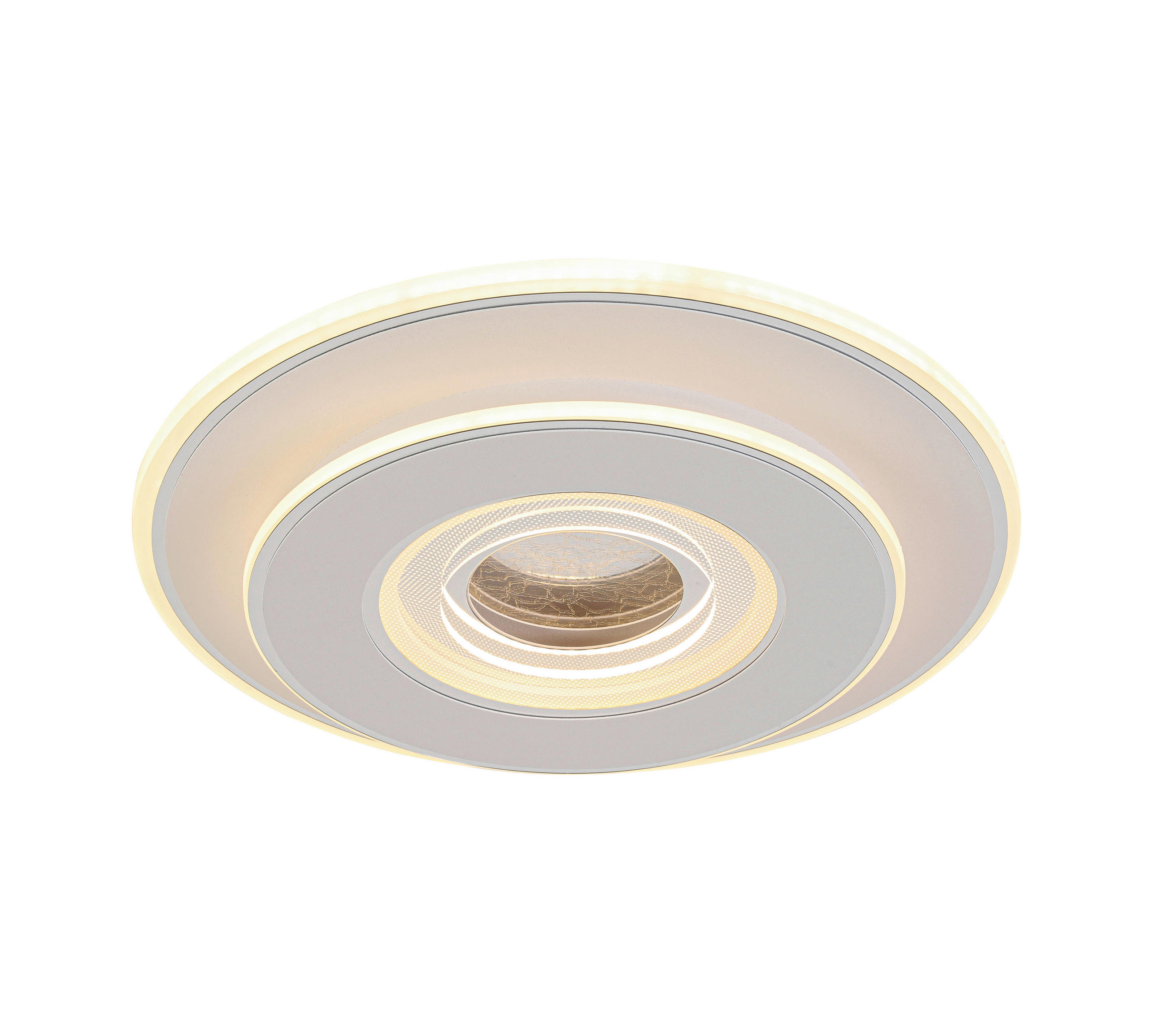 LED-DECKENLEUCHTE Levels 35/6 cm   - Chromfarben/Weiß, Basics, Kunststoff/Metall (35/6cm) - Novel