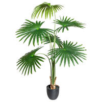 KUNSTPFLANZE Palme 120 cm  - Schwarz/Grün, Design, Kunststoff (120cm) - P & B