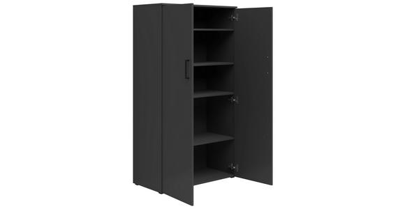 MEHRZWECKSCHRANK 80/147/40 cm  - Anthrazit/Schwarz, MODERN, Holzwerkstoff/Kunststoff (80/147/40cm) - Carryhome