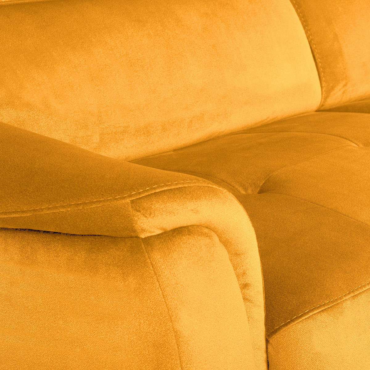 SCHLAFSOFA Samt Gelb  - Chromfarben/Gelb, Design, Textil/Metall (203/77-98/103cm) - MID.YOU