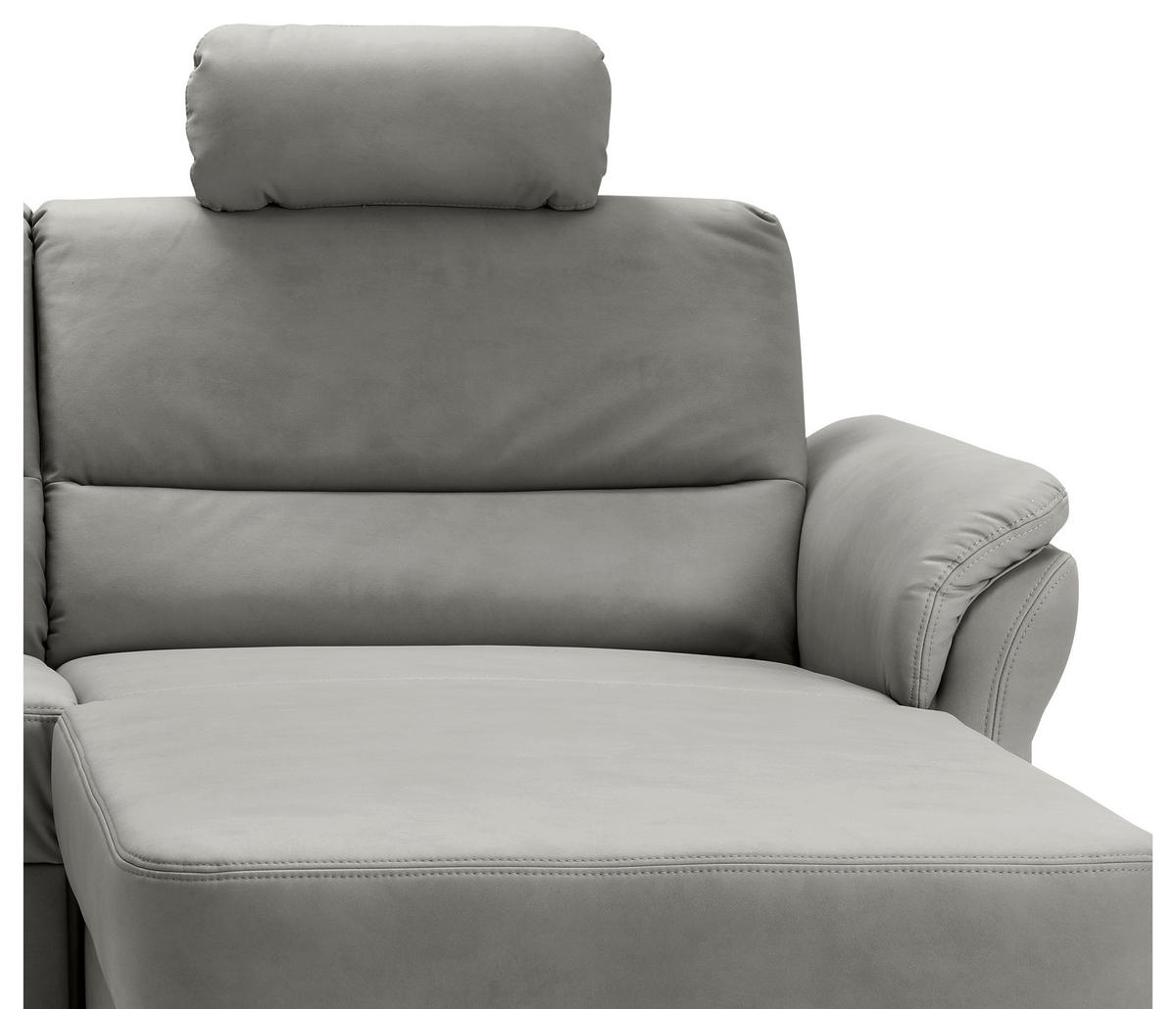 ECKSOFA in Lederlook Grau  - Schwarz/Grau, Modern, Holz/Textil (279/176cm) - Livetastic