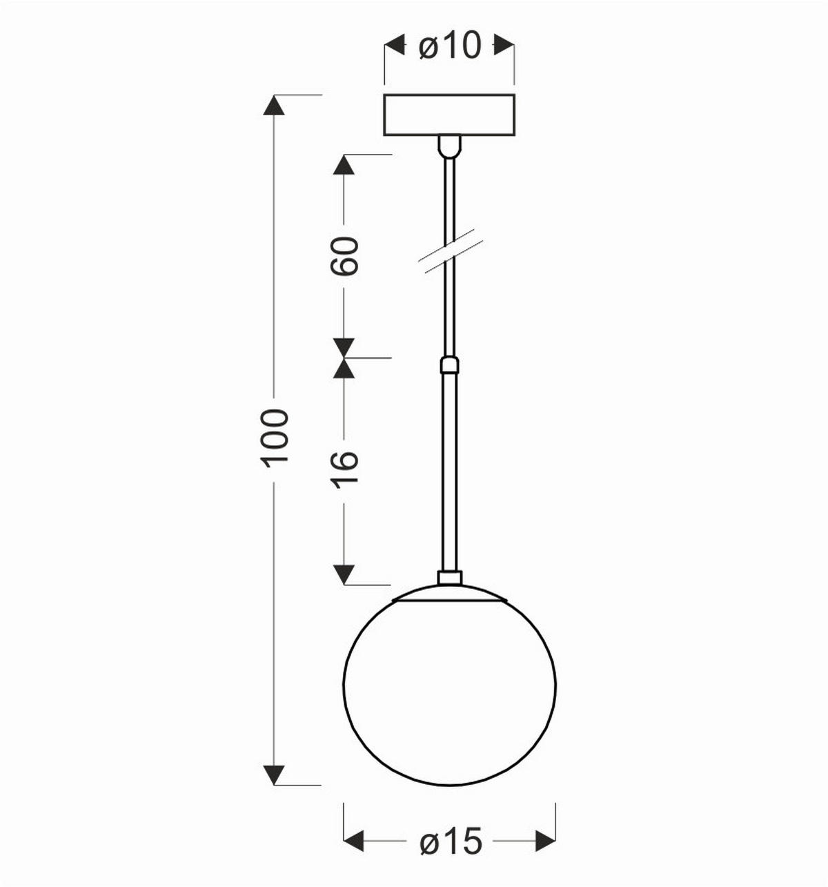 HÄNGLAMPA Pompei  - vit/svart, Basics, metall (15/15cm)