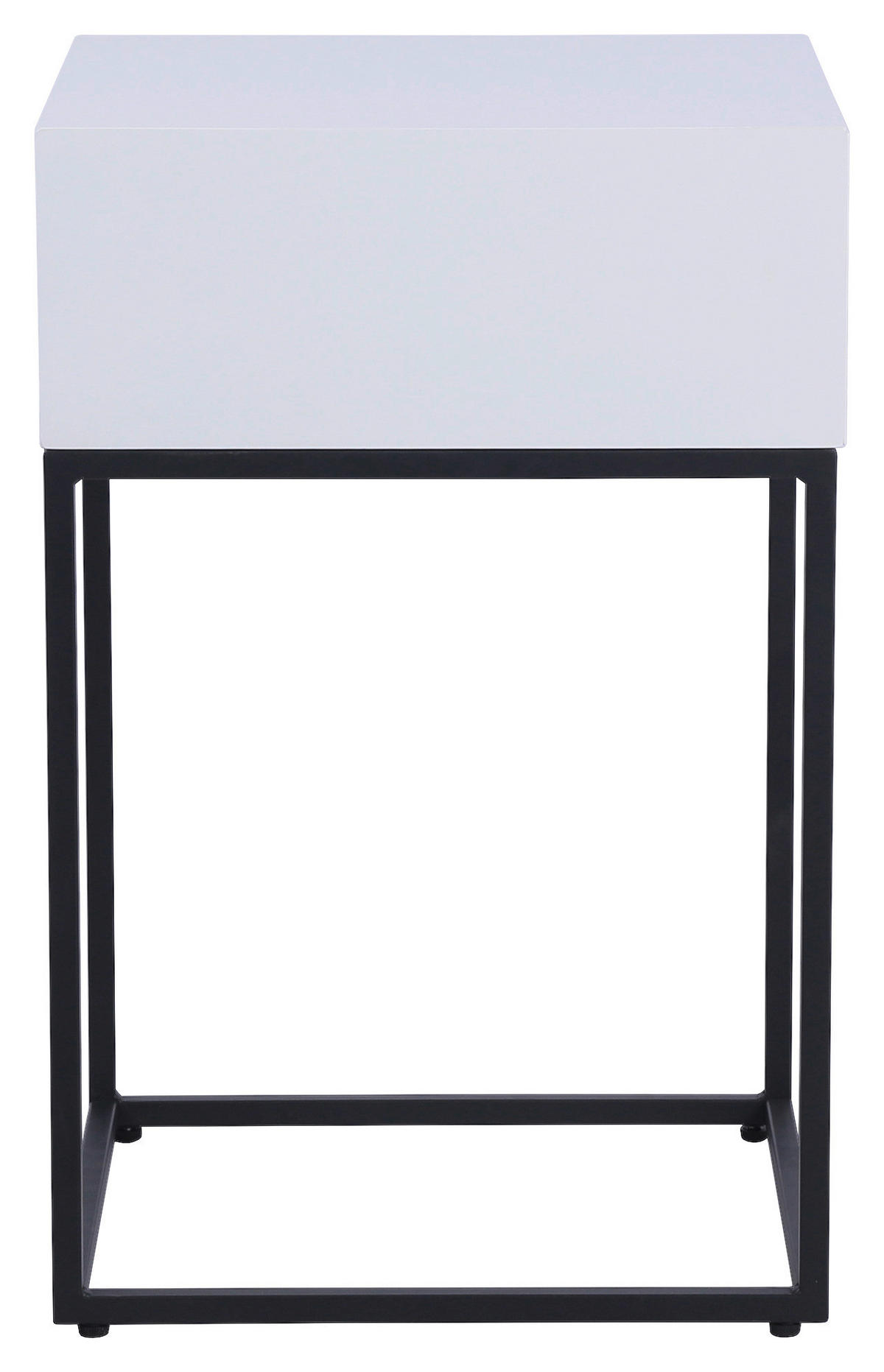 NACHTKÄSTCHEN 40/62/40 cm  in Schwarz, Weiß  - Schwarz/Weiß, Basics, Holzwerkstoff/Metall (40/62/40cm) - Xora