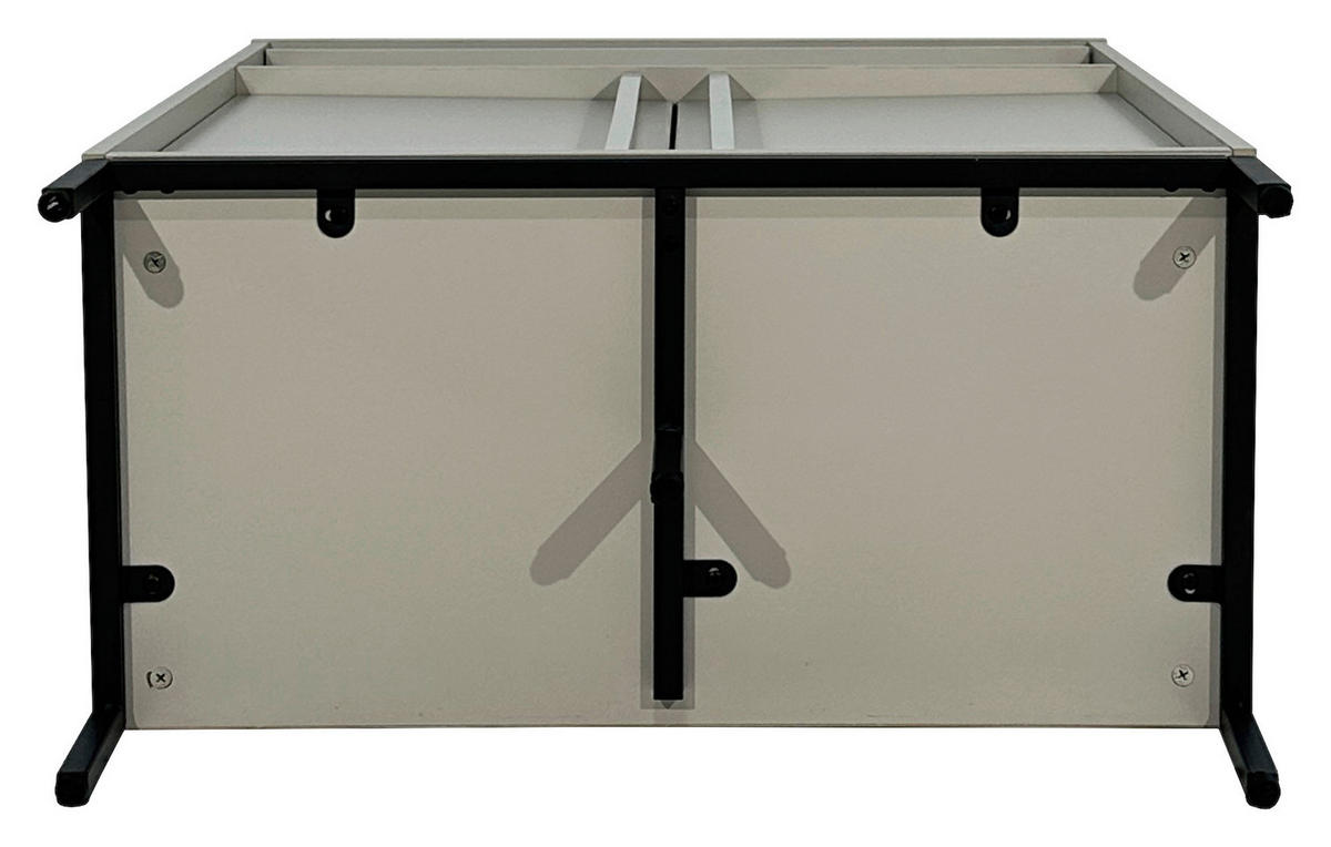 KOMMODE WABI  in 80/101/40 cm  - Hellgrau/Schwarz, Design, Holz/Holzwerkstoff (80/101/40cm) - Xora