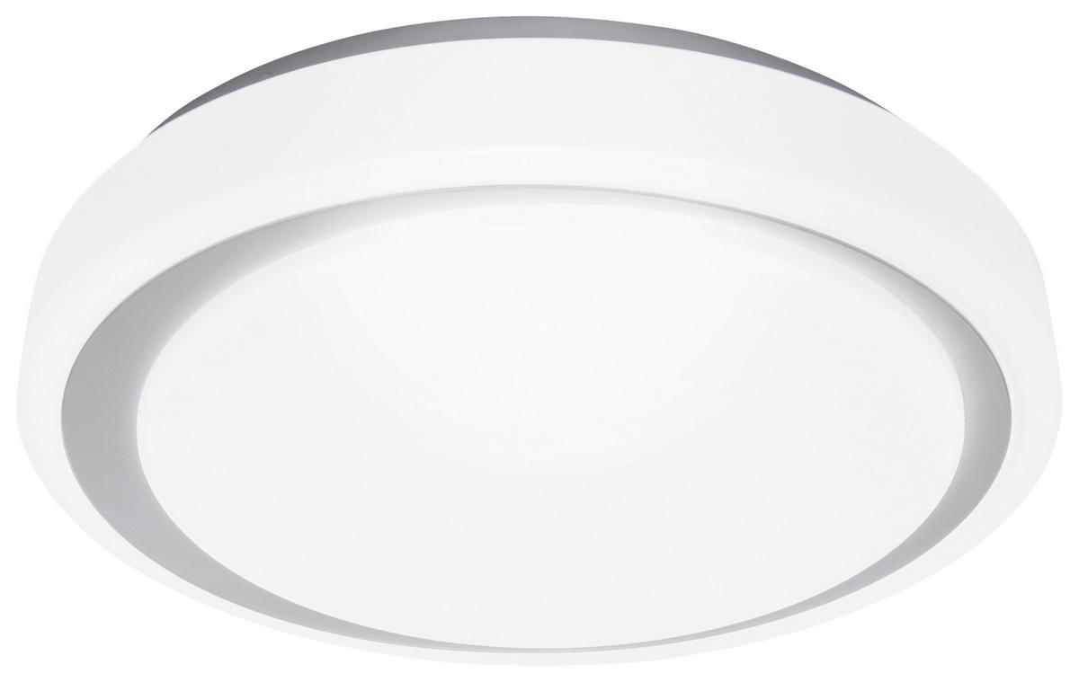 DECKENLEUCHTE Smart+ WiFi Orbis Moon 38/8,5 cm   - Grau, Basics, Kunststoff (38/8,5cm) - Ledvance