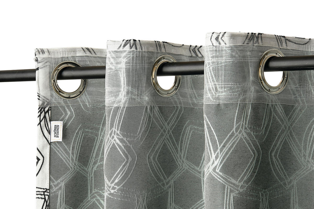 ÖSENSCHAL SW-Turn blickdicht 140/250 cm   - Beige/Grau, Design, Textil (140/250cm) - Schöner Wohnen