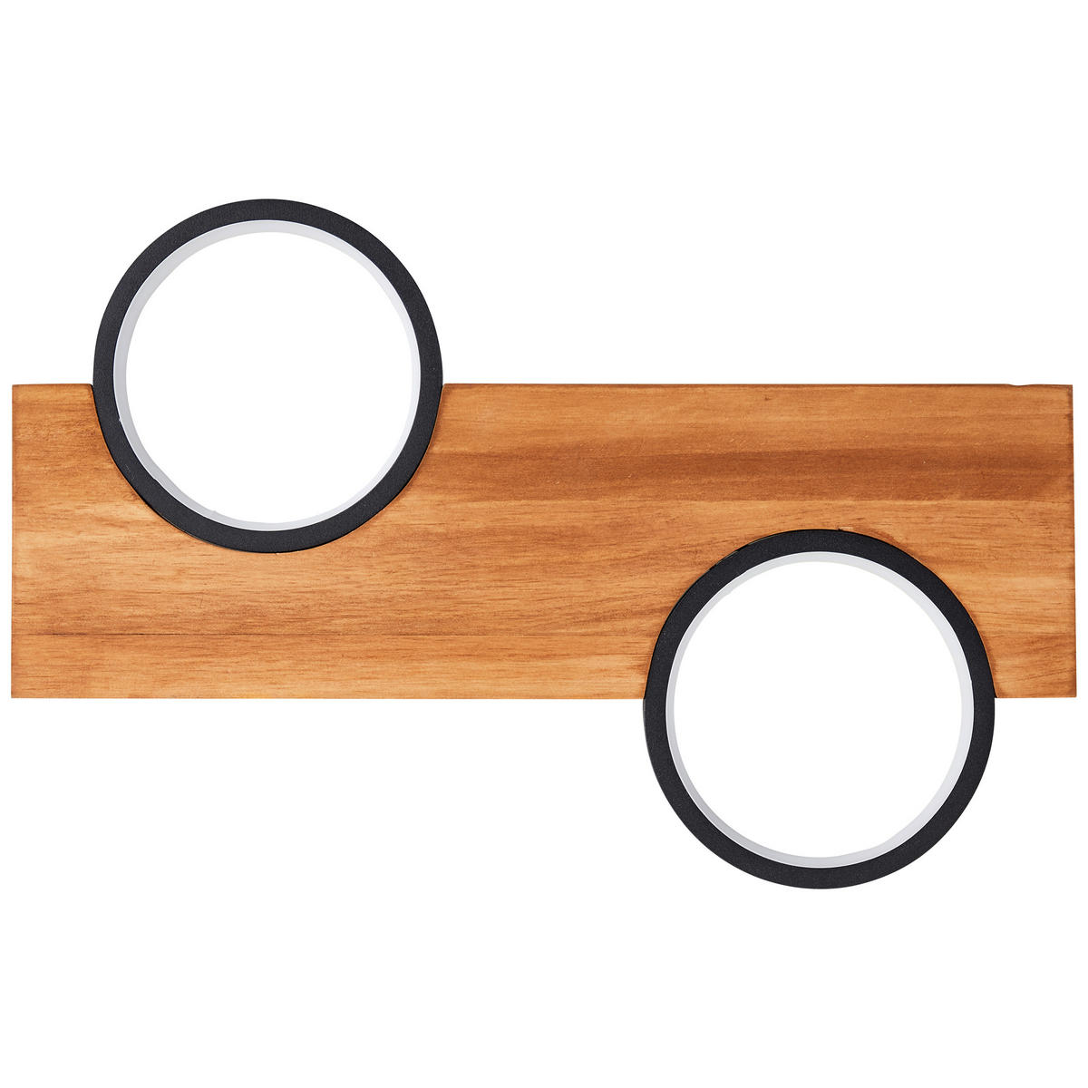 LED-DECKENLEUCHTE   - Hellbraun/Schwarz, Natur, Holz/Metall (5,2/40/25cm) - Brilliant