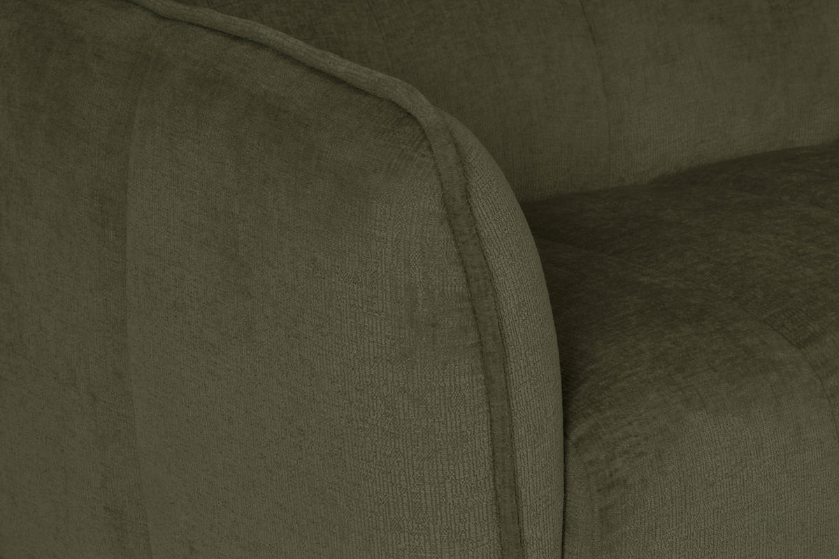 ECKSOFA LIVOLI in Chenille Grün  218/230 cm  - Schwarz/Grün, Design, Textil (218/230cm) - MID.YOU