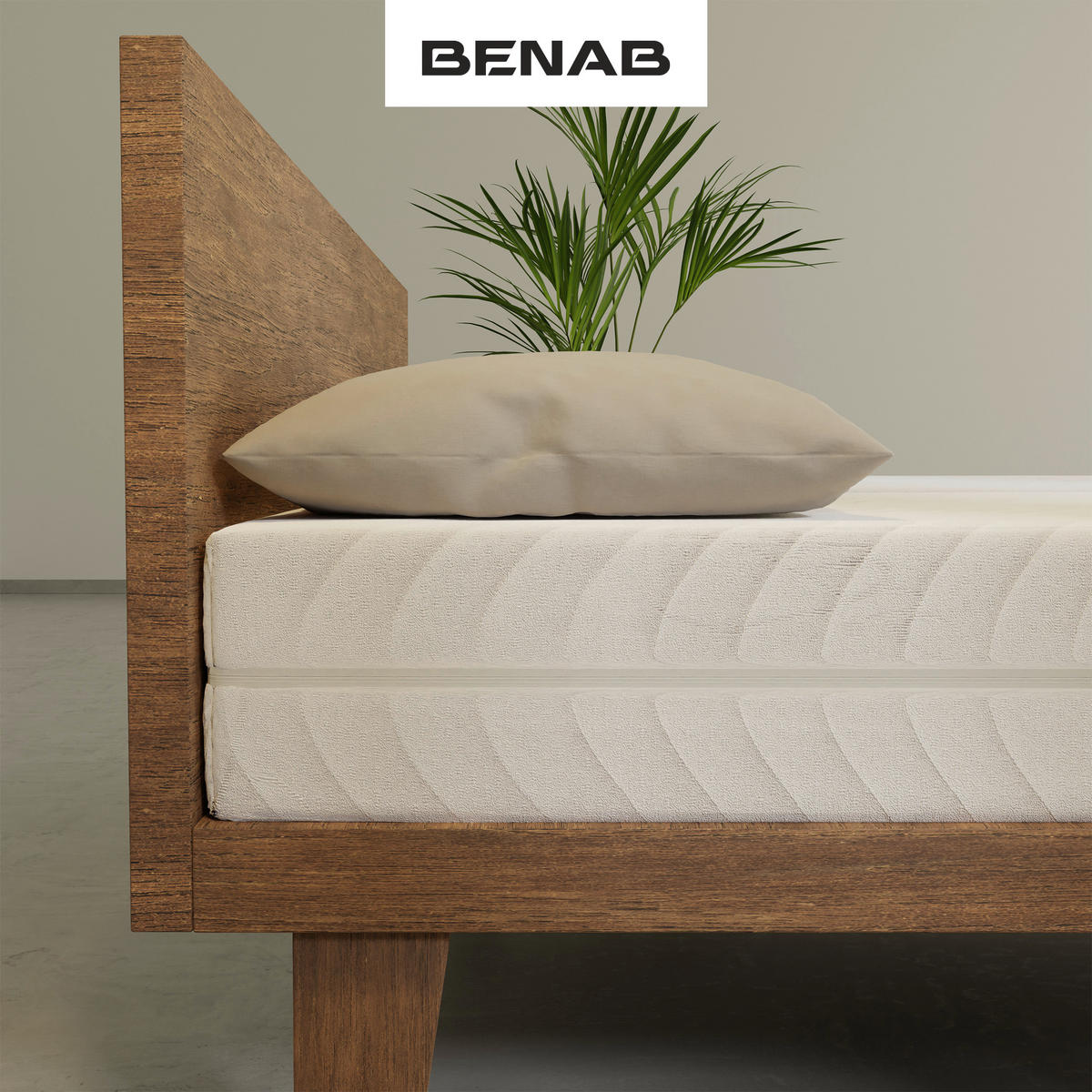 WENDEMATRATZE mit Kokosfaser 140/200 cm Höhe ca. 22 cm 7 -Zonen - Weiß, LIFESTYLE, Textil (140/200cm) - MID.YOU