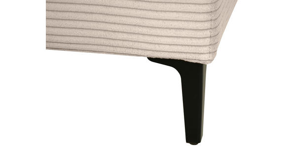 HOCKER Velours Beige  - Beige/Schwarz, Design, Textil/Metall (140/45/80cm) - Xora