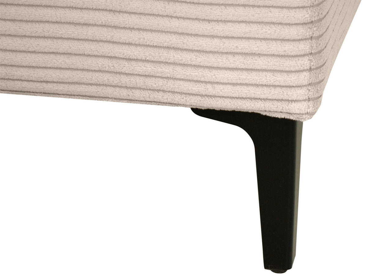 HOCKER Cord Beige  - Beige/Schwarz, Design, Textil/Metall (140/45/80cm) - Xora