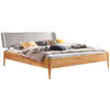 BETT 160/200 cm  in Buchefarben, Hellgrau  - Buchefarben/Hellgrau, MODERN, Holz/Textil (160/200cm) - Hasena