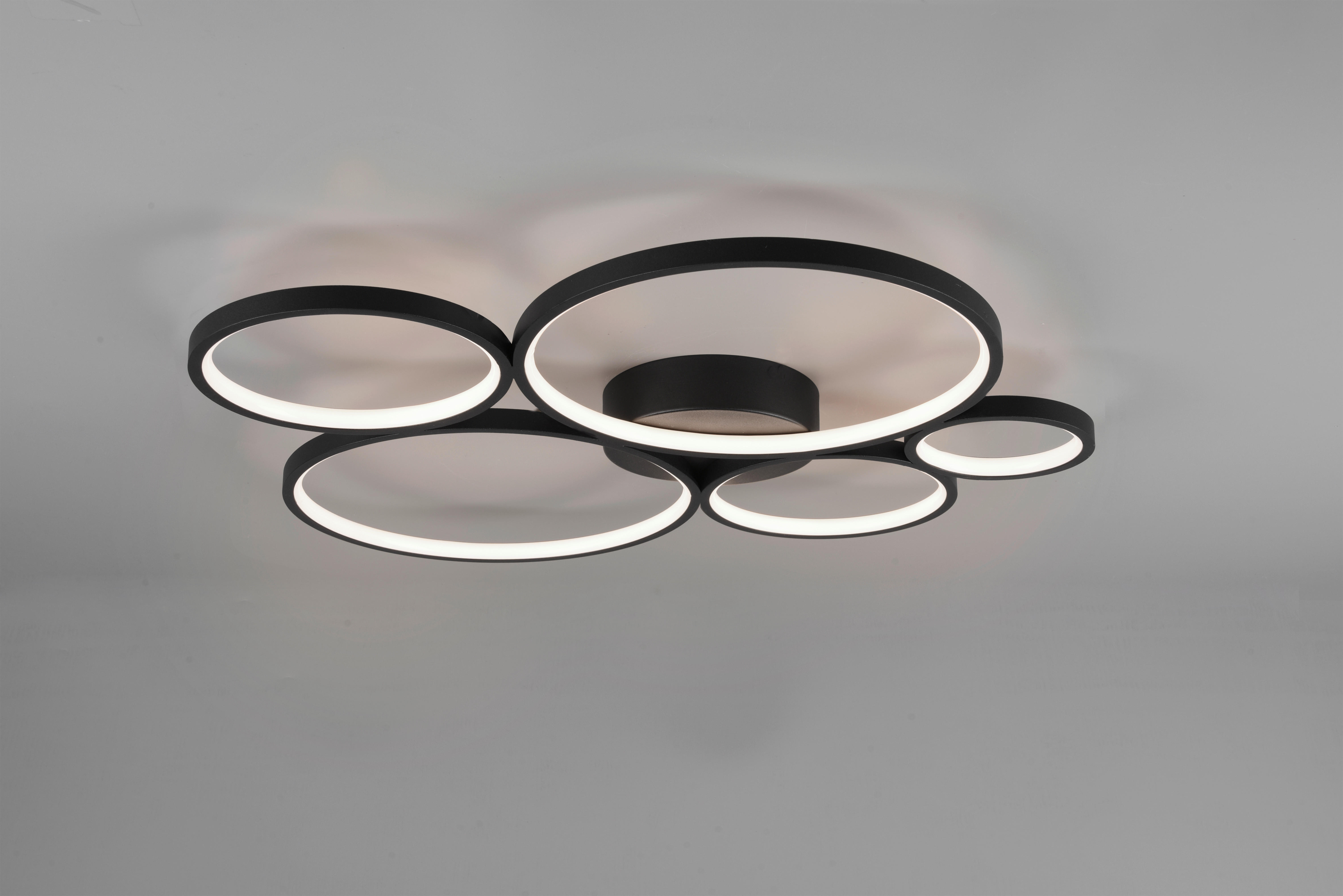 LED-DECKENLEUCHTE RONDO  - Schwarz, Design, Metall (59/5,5/53cm) - Trio Leuchten