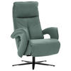 RELAXSESSEL in Leder Opal  - Opal/Schwarz, Design, Leder/Metall (77/110/87cm) - Valdera