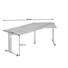 SCHREIBTISCH - Silberfarben/Nussbaumfarben, KONVENTIONELL, Holzwerkstoff/Metall (210/65-85/113cm) SCHREIBTISCH - Silberfarben/Nussbaumfarben, KONVENTIONELL, Holzwerkstoff/Metall (210/65-85/113cm)