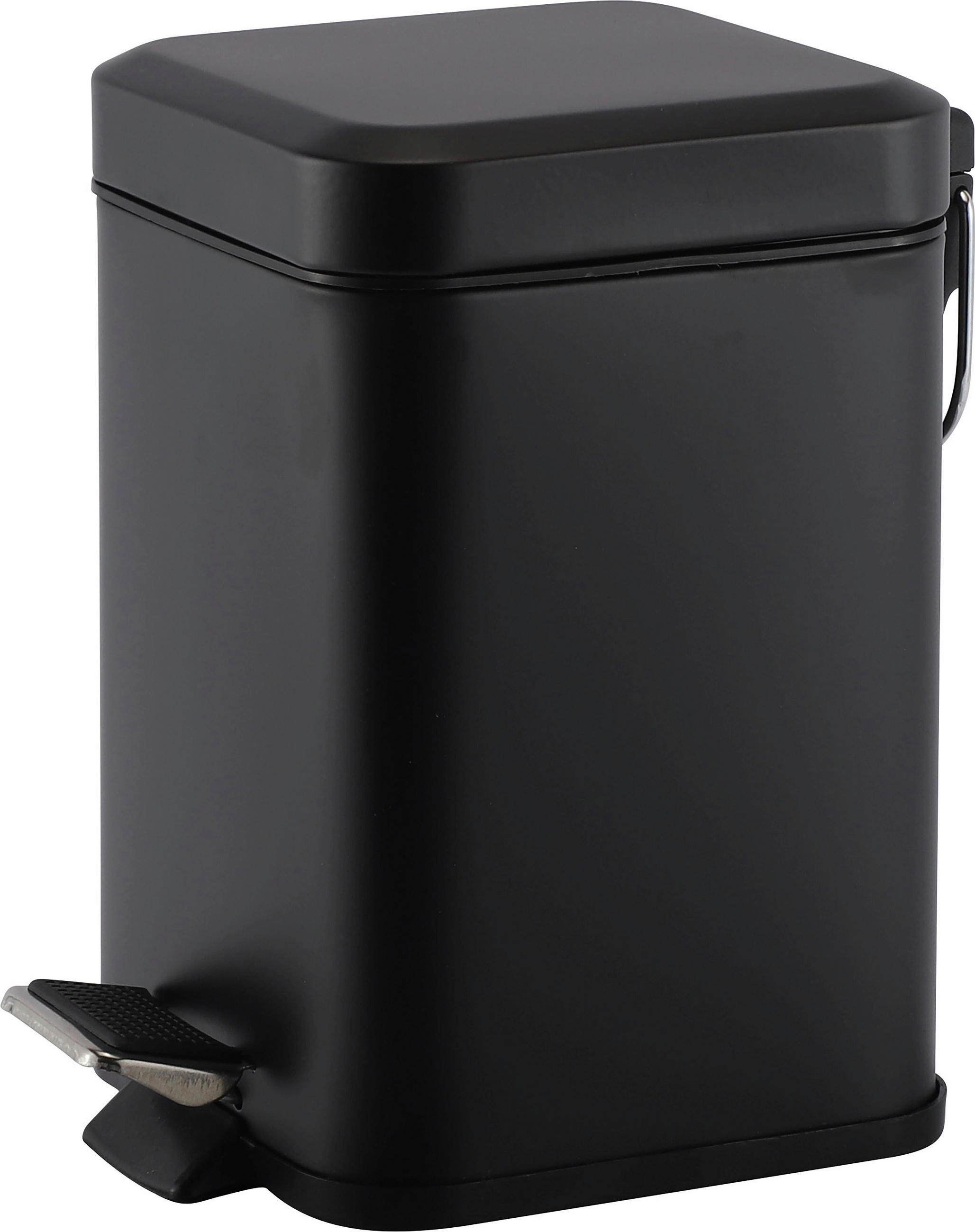 NÁŠĽAPNÝ ODPADKOVÝ KÔŠ - čierna, Basics, kov/plast (22,5/24,5/16cm) - Homeware